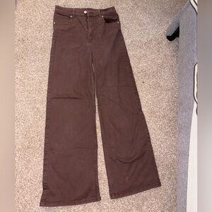 Divided Brown High Wasted Flare Jeans